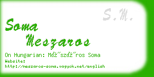 soma meszaros business card